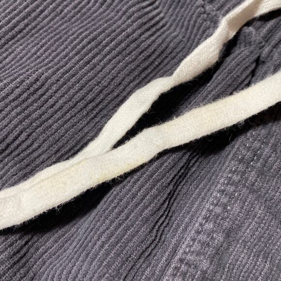 Drawstring UNISEX Corduroy Cargo Shorts Charcoal Gray Extra Small 27 BOYFRIEND - Picture 3 of 13